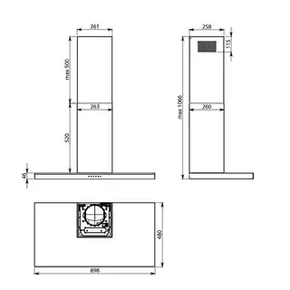 Falmec LUCE 90 CZARNY okap