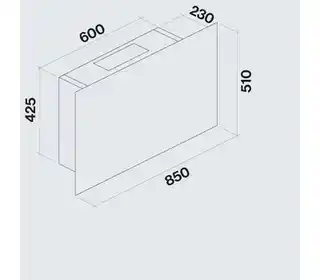 Falmec Okap przyścienny Cover 85 Biały