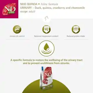Farmina Karma sucha dla kota N D Cat Quinoa Urinary Kaczka żurawina rumianek 1 5 kg