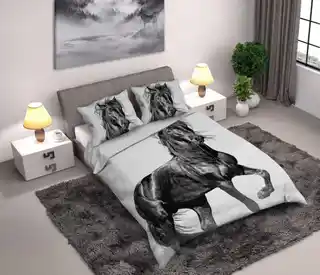 Faro Komplet pościeli 160X200 cm koń 100 procent bawełna