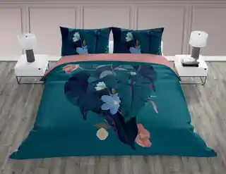 Faro Pościel bawełniana 140x200 Trendy 008 turkusowa pudrowa z jedną poszewką
