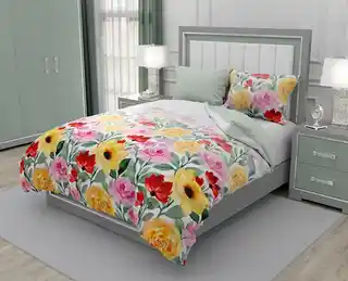 Faro Pościel bawełniana 220x200 Elegant 022 Kwiaty kolorowa 2023