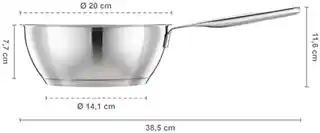 Fiskars All Steel Niepowlekana patelnia 20 cm 2L 1064748