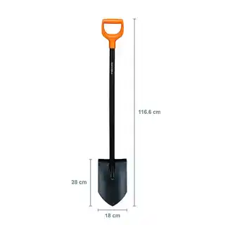 Fiskars Szpadel Solid ostry, stal, ergonomiczny uchwyt, model F1066716