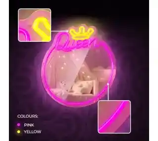 Forever Mirror LED Queen FMNE04 19lm Neon