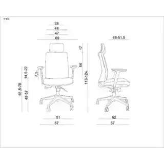 Fotel biurowy KB02 1H czarny Unique Shell, ergonomiczny, regulacja wysokości, obrotowy, piankowe siedzisko, czarna tapicerka, stalowa podstawa