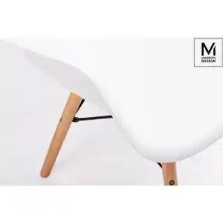 Modesto Design Daw DSW biały, ergonomiczny, drewniane nogi, tapicerka z tkaniny, model C1025.WHITE