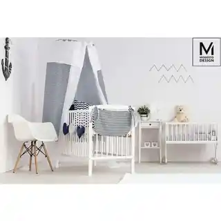Modesto Design Daw DSW biały, ergonomiczny, drewniane nogi, tapicerka z tkaniny, model C1025.WHITE