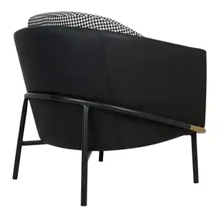 Fotel GUBI czarny PU pepitka MSE011000330 King Home