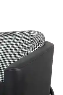 Fotel GUBI czarny PU pepitka MSE011000330 King Home