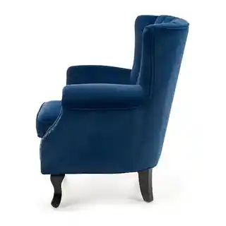 Fotel TITAN Velvet Halmar granatowy