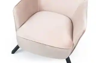 Fotel Vigo Velvet szaro-beżowy King Home