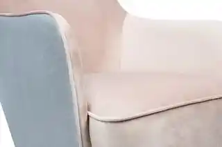 Fotel Vigo Velvet szaro-beżowy King Home
