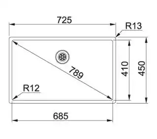 Franke Box BXX 210/110-68 stalowy Zlewozmywak prostokątny