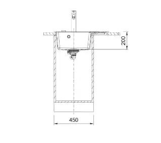 Franke Centro CNG 611-62 TLP Granitowy Onyx Zlewozmywak kwadratowy