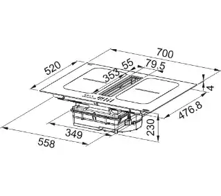 Franke FSM 7081 HI 70cm Płyta indukcyjna z okapem