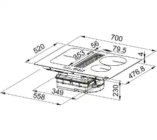 Franke FSM 709 HI 70cm Płyta indukcyjna z okapem