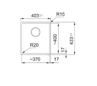 Franke Maris MRG 110-37 Granitowy Onyx Zlewozmywak kwadratowy