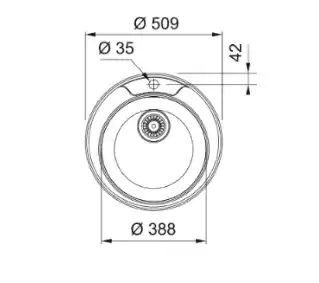 Franke Ron 610-39 TL Stalowy Zlewozmywak okrągły
