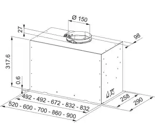 Franke Smart Flush Evo Basic FBFE LG A70 Jasnoszary wkład okapowy