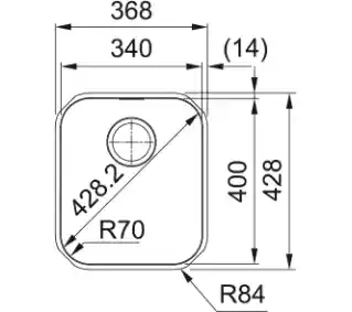 Franke Smart SRX 110-34 Stal szlachetna Zlewozmywak prostokątny