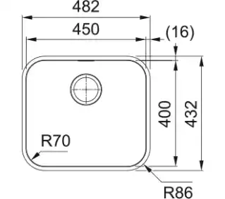 Franke Smart SRX 110-45 Stal szlachetna Zlewozmywak prostokątny