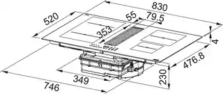 Franke Studio 340 0705 337 FMA 8381RHI płyta elektryczna czarne szkło, model minimal, Franke