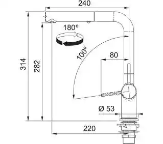 Franke Tap Active Bateria kuchenna podokienna z wyciąganą wylewką chrom 115.0653.391