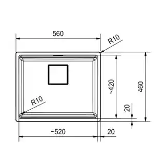 Franke Zlewozmywak jednokomorowy Kanon KNG 110-52 125.0740.835 Onyx 56x46