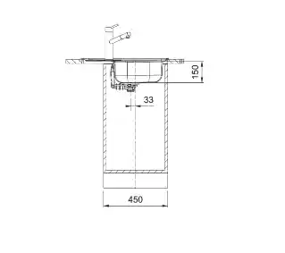 Franke Zlewozmywak jednokomorowy z ociekaczem Spark SKL 611-62/44 101.0712.228 Len 43.5x62