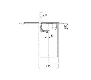 Franke Zlewozmywak jednokomorowy z ociekaczem Spark SKL 611-78/44 101.0712.226 Len 43.5x78