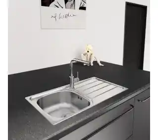 Franke Zlewozmywak jednokomorowy z ociekaczem Spark SKN 611-78/44 101.0712.225 Stal szlachetna 43.5x78