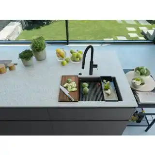 Franke Zlewozmywak półtorakomorowy Kanon KNG 160-46-21 125.0740.836 Onyx 46x76