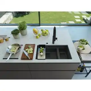 Franke Zlewozmywak półtorakomorowy Kanon KNG 160-46-21 125.0740.836 Onyx 46x76