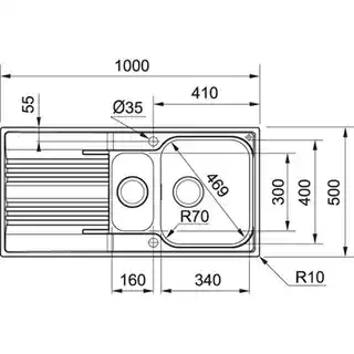 Franke Zlewozmywak Smart SRX 651-100 101.0368.322 Stalowy