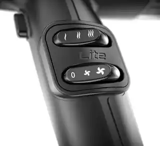 GA.MA IQ Perfetto Lite, super lekka suszarka 294g , czarna, 1600W