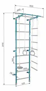 Gamma Drabinka gimnastyczna Pastel 1 turkusowa
