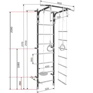 Gamma Drabinka gimnastyczna Pastel 2 biała