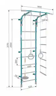 Gamma Drabinka gimnastyczna Pastel 2 błękitna