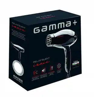 Gamma Piu Relax Silent Suszarka do włosów, czarna bardzo cicha 1800 2100W
