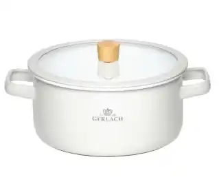 Gerlach Zestaw garnków Natur Enamel Biały (6 elementów)