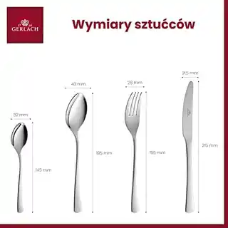 Gerlach zestaw sztućców Tunea 24 elementy, polerowane, stal nierdzewna