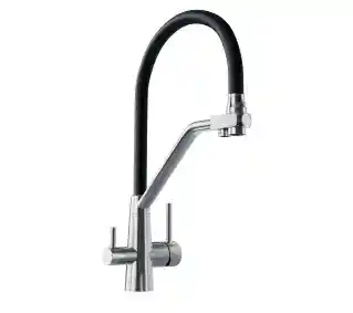 Globalo Olintio Black/Inox 1.1 Czarno-stalowy Stal szlachetna Bateria do filtrowania wody