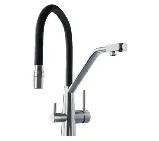 Globalo Olintio Black/Inox 1.1 Czarno-stalowy Stal szlachetna Bateria do filtrowania wody