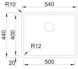 Globalo Riwolo 50.1 Stalowy Inox Zlewozmywak prostokątny
