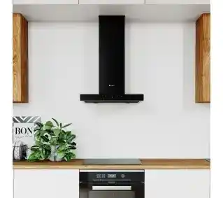 Globalo Verta 60.3 H2H czarny okap przyścienny, sterowanie dotykowe, filtr aluminiowy, szerokość 60 cm