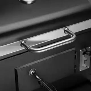 Gockowiak grill węglowy Carbon 109 cm, szerokość 33 cm, stalowa konstrukcja, regulacja wysokości rusztu