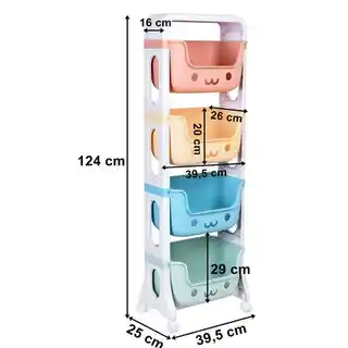 Gockowiak Regał Bobby Wielokolorowy