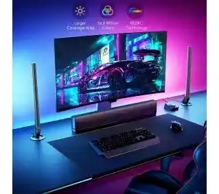 Govee H6047 lampka stojąca LED RGBIC Wi-Fi Alexa Google Assistant srebrno czarna gaming light bars
