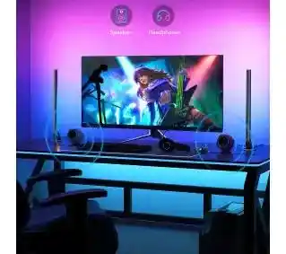 Govee H6047 lampka stojąca LED RGBIC Wi-Fi Alexa Google Assistant srebrno czarna gaming light bars